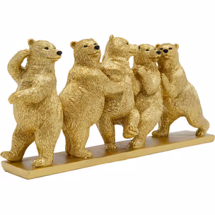 Figurka dekoracyjna TIPSY DANCING BEARS - złoty