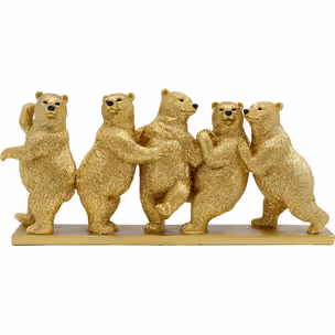 Figurka dekoracyjna TIPSY DANCING BEARS - złoty