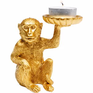 Figurka ze świecznikiem MONKEY - złoty