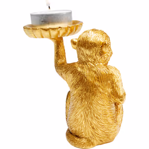 Figurka ze świecznikiem MONKEY - złoty