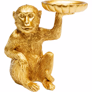 Figurka ze świecznikiem MONKEY - złoty