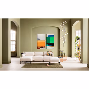 Obraz ABSTRACT SHAPES GREEN 73x143