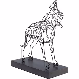 Dekoracja stojąca WIRE ATTACK DOG - czarny