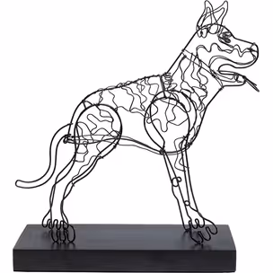 Dekoracja stojąca WIRE ATTACK DOG - czarny