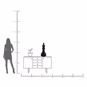 Dekoracja stojąca CHESS KING - czarny