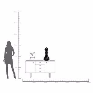 Dekoracja stojąca CHESS QUEEN - czarny
