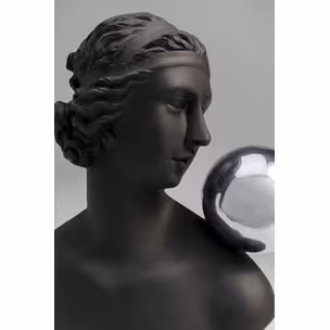 Figurka dekoracyjna BUSTO GIRL - czarny/biały