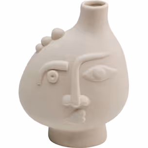 Wazon ceramiczny SPHERICAL FACE RIGHT 16 - beżowy