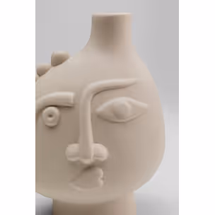Wazon ceramiczny SPHERICAL FACE RIGHT 16 - beżowy