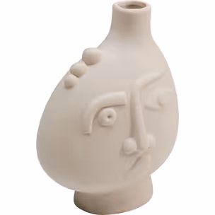Wazon ceramiczny SPHERICAL FACE RIGHT 16 - beżowy