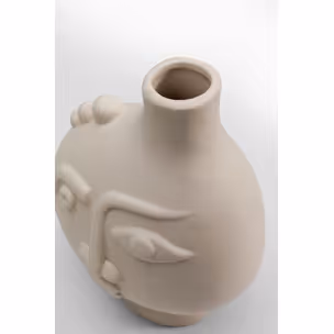 Wazon ceramiczny SPHERICAL FACE RIGHT 16 - beżowy