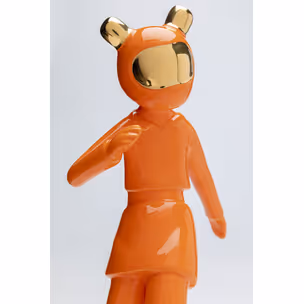 Figurka dekoracyjna SKATING ASTRONAUT 33 - pomarańczowy