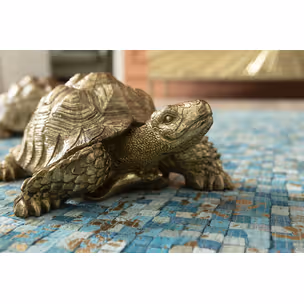 Figurka dekoracyjna TURTLE SMALL - złoty