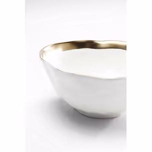 Miska ceramiczna BELL 15 - biały/złoty