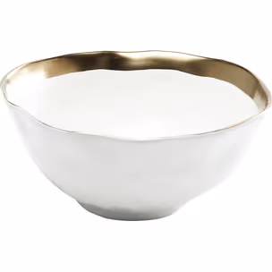 Miska ceramiczna BELL 15 - biały/złoty