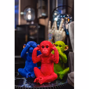 Skarbonka MONKEY MIZARU - niebieski