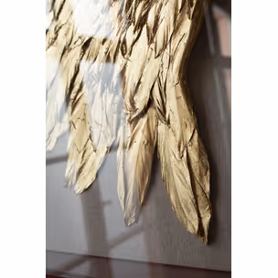 Dekoracja ścienna WINGS 120x120 - biały/złoty