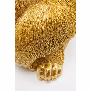 Figurka dekoracyjna MONKEY GORILLA SIDE MEDIUM - złoty