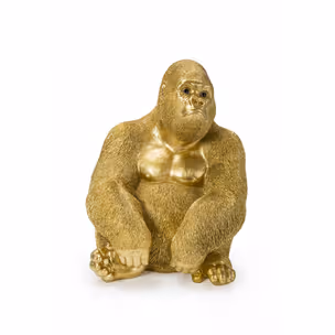 Figurka dekoracyjna MONKEY GORILLA SIDE MEDIUM - złoty