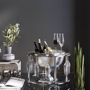 Cooler do butelek BUBBLY TIME - srebrny
