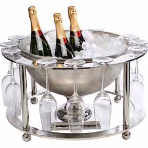 Cooler do butelek BUBBLY TIME - srebrny