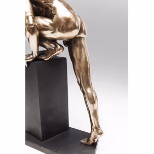 Figurka dekoracyjna NUDE MAN STAND - złoty/czarny