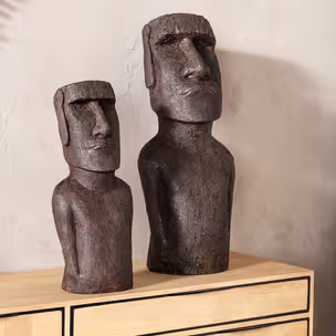 Figurka dekoracyjna EASTER ISLAND 80 cm - szary