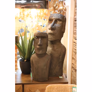 Figurka dekoracyjna EASTER ISLAND 80 cm - szary