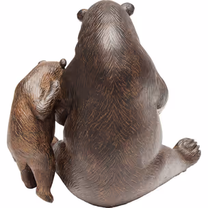 Figurka dekoracyjna READING BEARS - brązowy