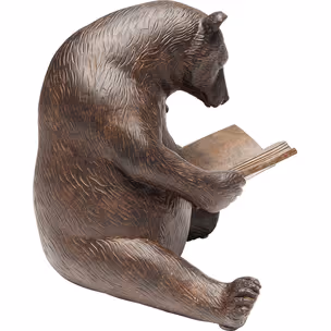 Figurka dekoracyjna READING BEARS - brązowy
