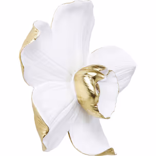 Dekoracja ścienna ORCHID 24x25 - biały/złoty