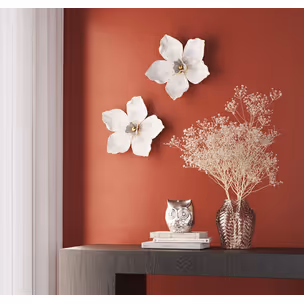 Dekoracja ścienna ORCHID 24x25 - biały/złoty