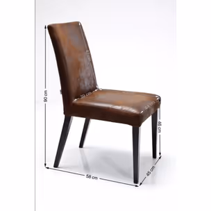 Krzesło tapicerowane CASUAL - brąz vintage/czarny