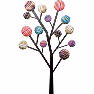Wieszak ścienny BUBBLE TREE - multikolor