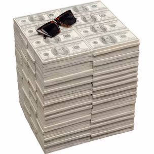 Taboret DOLLAR - biały/zielony