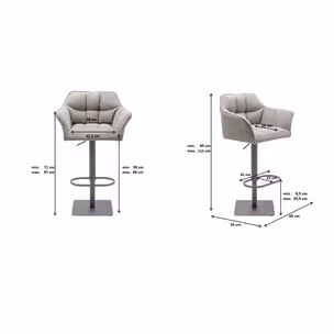 Hoker obrotowy THINKTANK BASE - szary/czarny