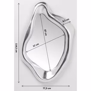 Lustro wiszące HOLOGRAM 76x119 - srebrny