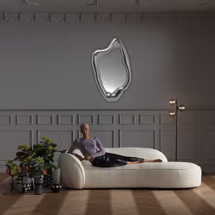Lustro wiszące HOLOGRAM 68x117 - srebrny