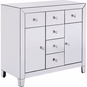 Komoda 2-drzwiowa z szufladami LUXURY - lustrzany