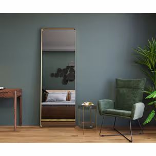 Lustro CURVE 70x200 - miedziany