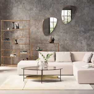 Lustro wiszące JETSET 56x83 - złoty
