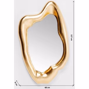 Lustro wiszące HOLOGRAM 68x117 - złoty