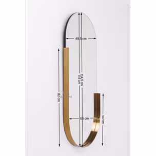 Lustro wiszące HIPSTER OVAL 50x114 - złoty