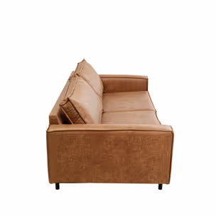 Sofa 3-osobowa skórzana NEO - brązowy/czarny