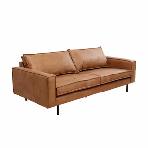 Sofa 3-osobowa skórzana NEO - brązowy/czarny