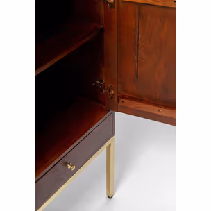 Szafa 2-drzwiowa MUSKAT - drewno mango/złoty