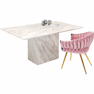Stół ARTISTICO MARBLE 160x90 - biały