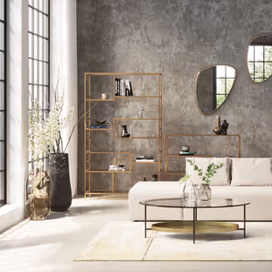 Regał LOFT 115x195 - złoty