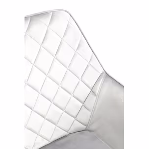 Krzesło welurowe z podłokietnikami KAYLA - szary/czarny