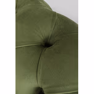 Sofa 3-osobowa welurowa BELLISSIMA - zielony/złoty